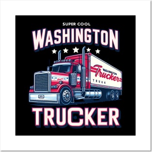 Washington Trucker Posters and Art